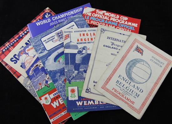 England International football programmes-